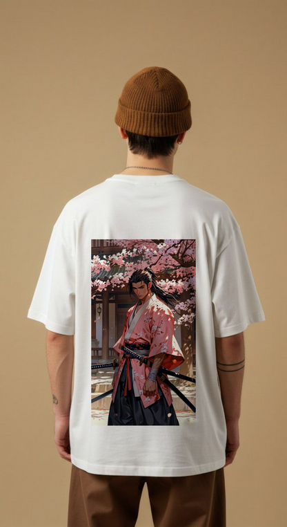 Oversized T-Shirt. Print-(samurai)