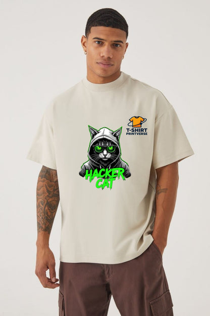 Hacker cat Oversized T-Shirt